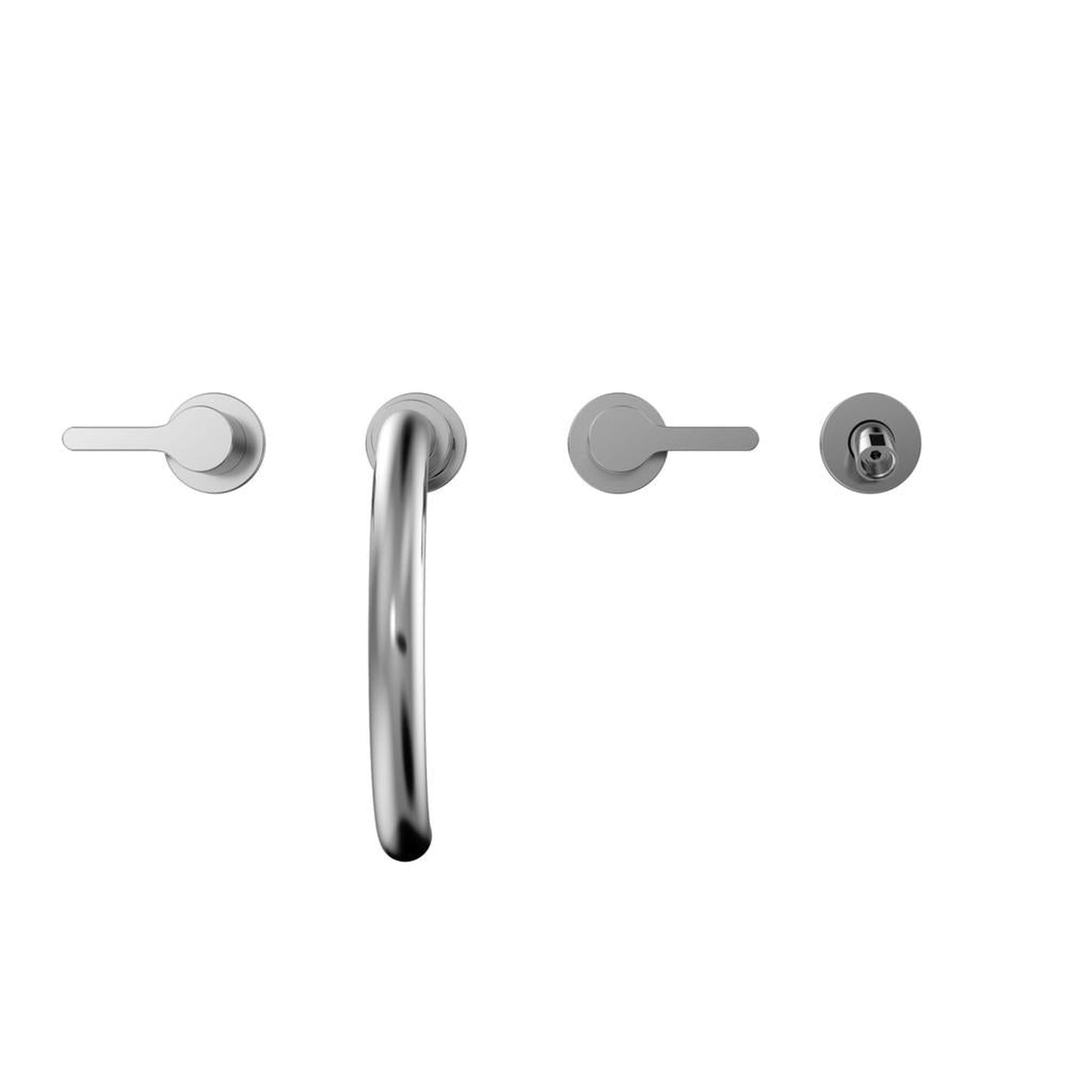TOTO LB Polished Chrome Double-Handle Deck-Mounted Roman Tub Filler With Handshower Outlet
