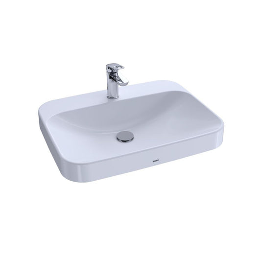 TOTO LT416.8G#01 Arvina Rectangle Vessel Lavatory 8" Cotton