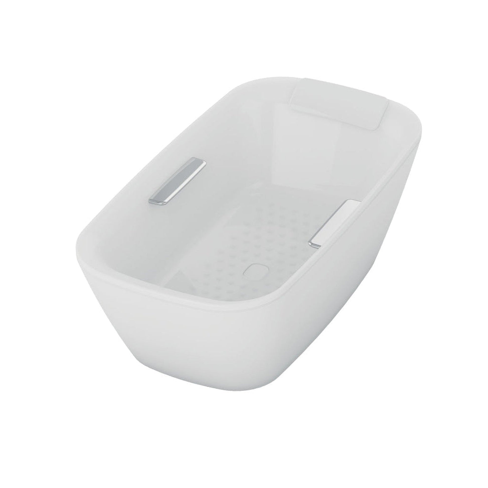 TOTO Neorest Cotton White 71" Solid Surface Freestanding Soaker Bathtub With Drain