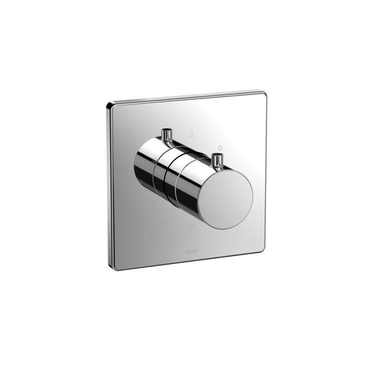 TOTO Polished Chrome Square 3-Way Diverter Trim With Off