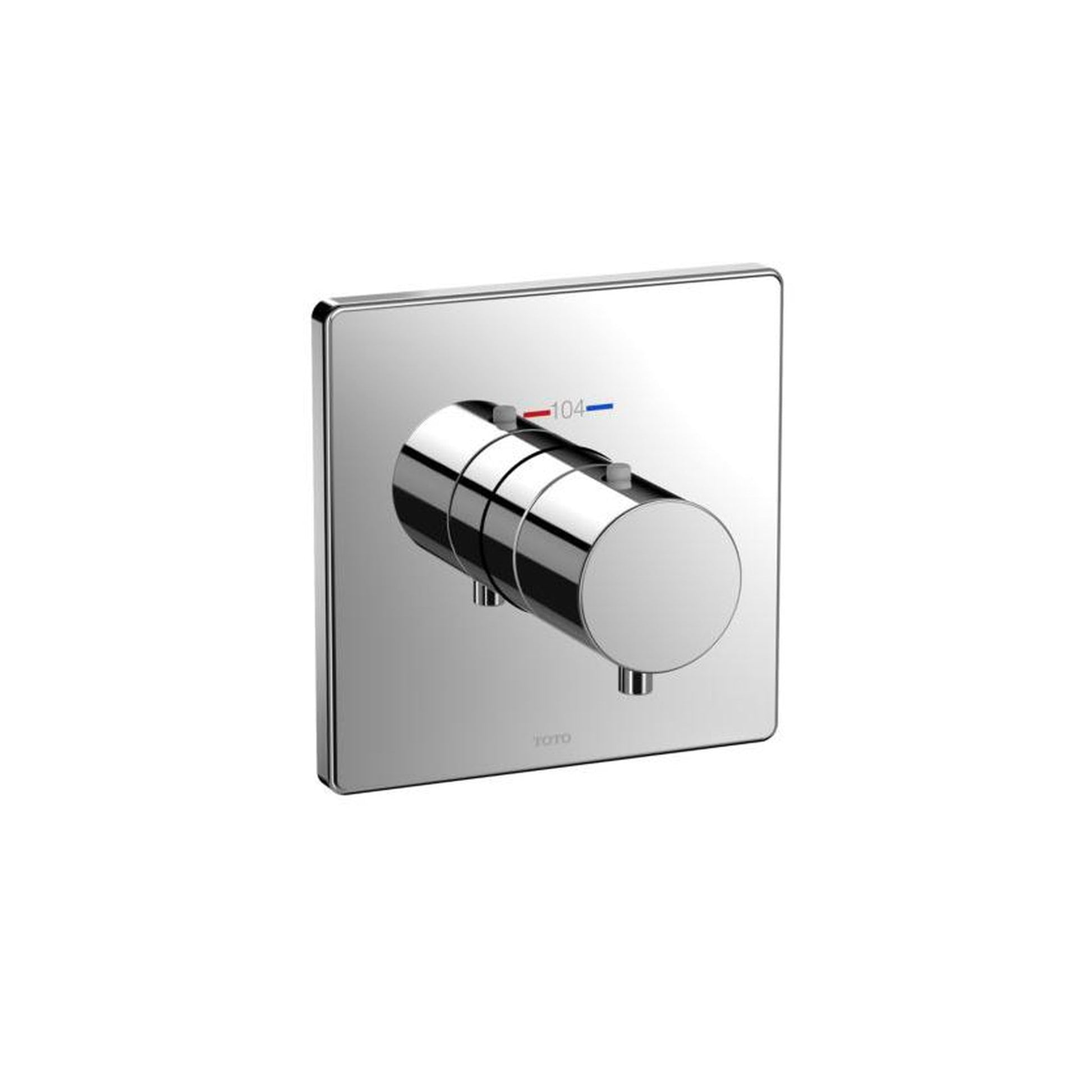 TOTO Polished Chrome Square Thermostatic Mixing Valve Trim