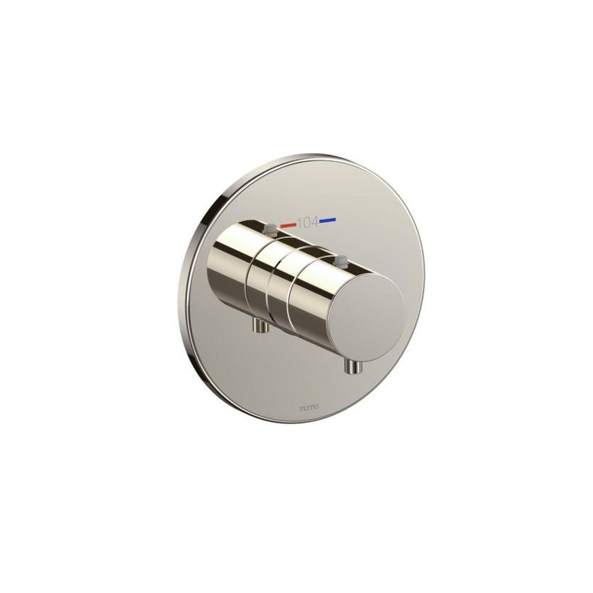 TOTO Polished Nickel Round Thermostatic Mixing Valve Trim