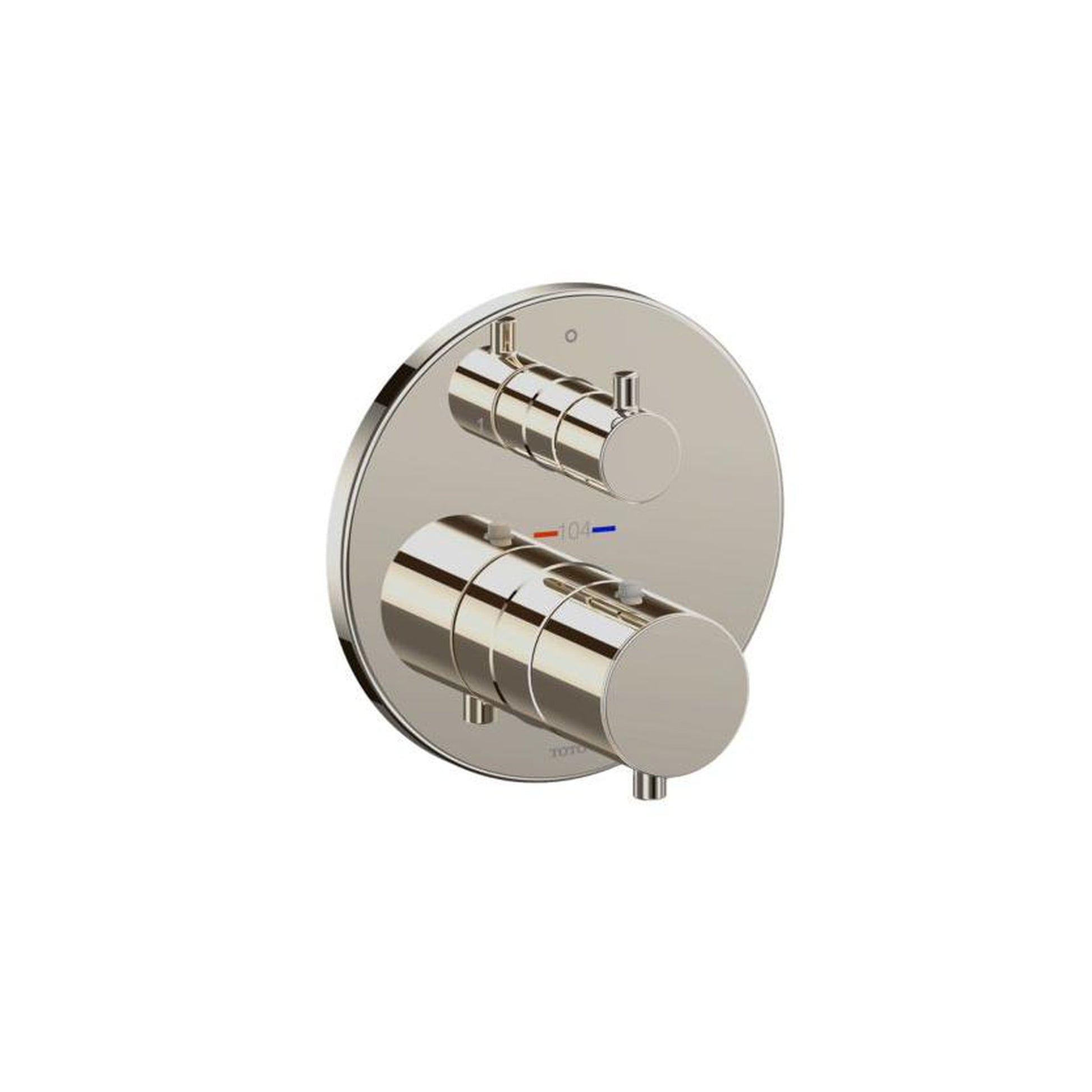 TOTO Polished Nickel Round Thermostatic Mixing Valve With 2-Way Diverter Trim