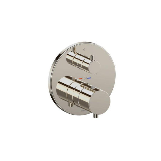 TOTO Polished Nickel Round Thermostatic Mixing Valve With 2-Way Diverter Trim
