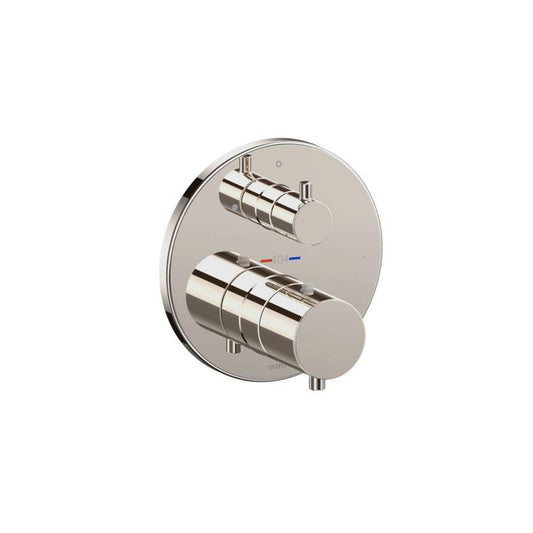 TOTO Polished Nickel Round Thermostatic Mixing Valve With Volume Control Trim