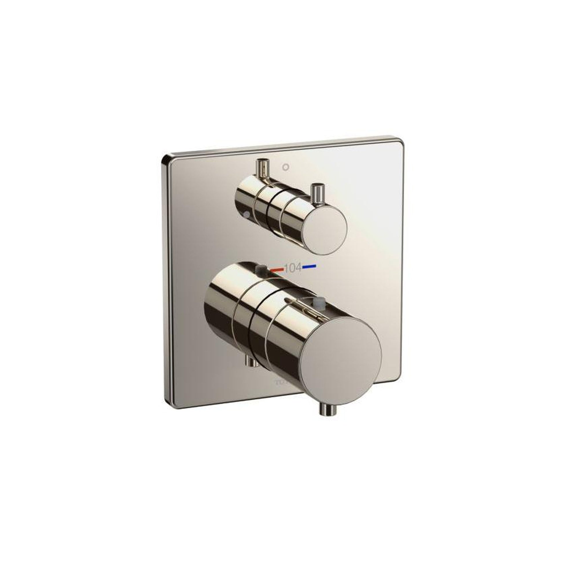TOTO Polished Nickel Square Thermostatic Mixing Valve With Volume Control Trim