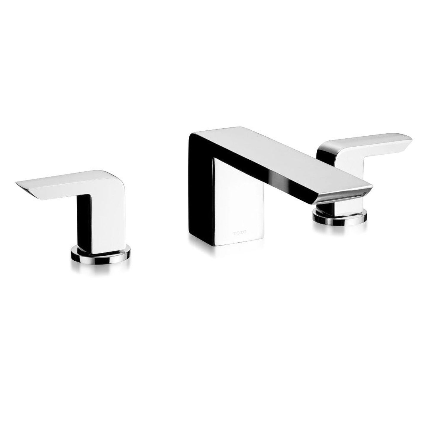 TOTO Soiree Polished Chrome Double Handle Deck-Mounted Roman Tub Filler With Lever Handles