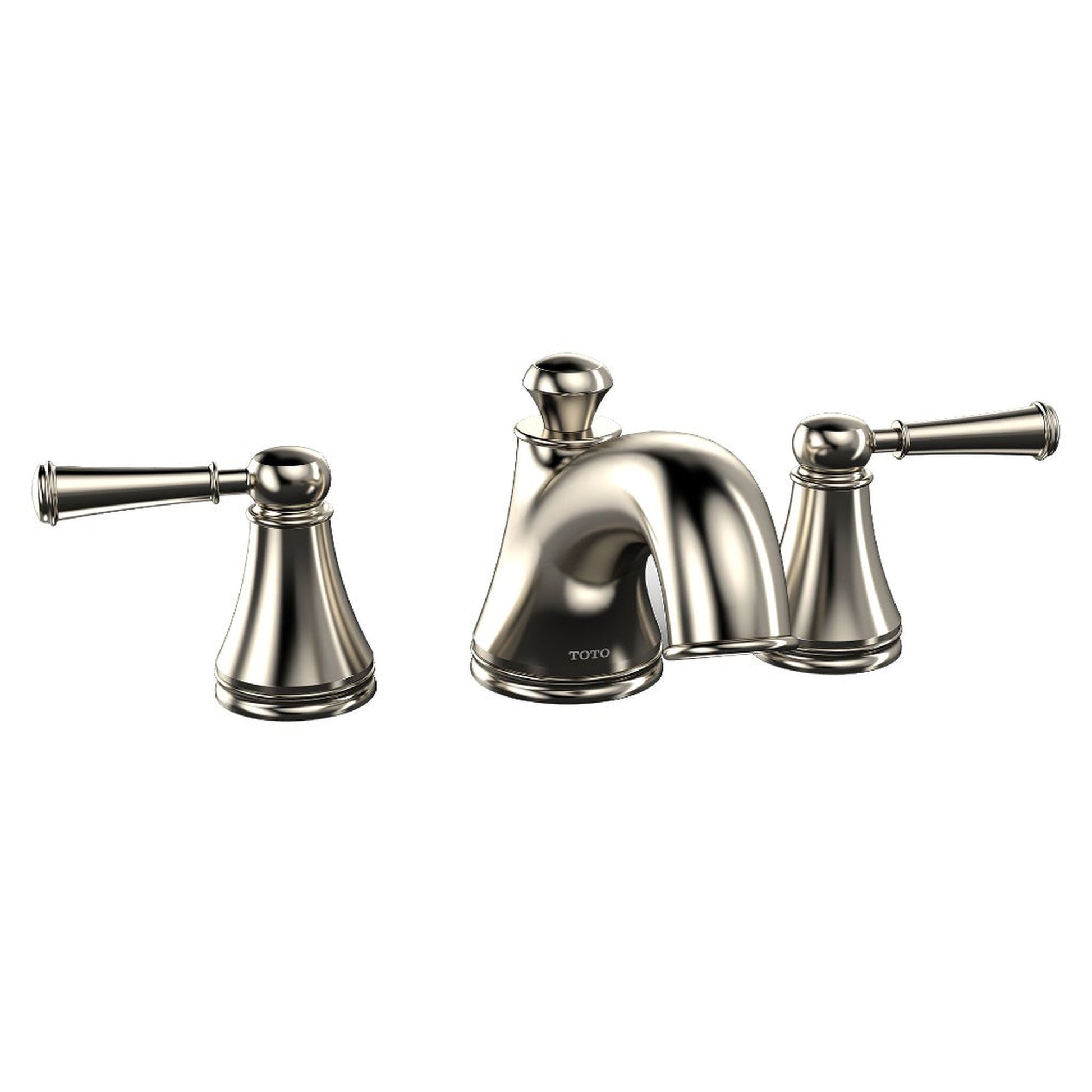 TOTO Vivian Brushed Nickel Double Handle Deck-Mounted Roman Tub Faucet Trim With Diverter