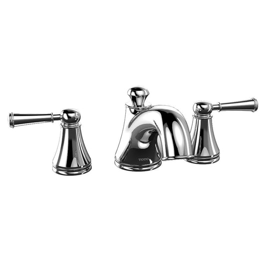 TOTO Vivian Polished Chrome Double Handle Deck-Mounted Roman Tub Faucet Trim With Diverter