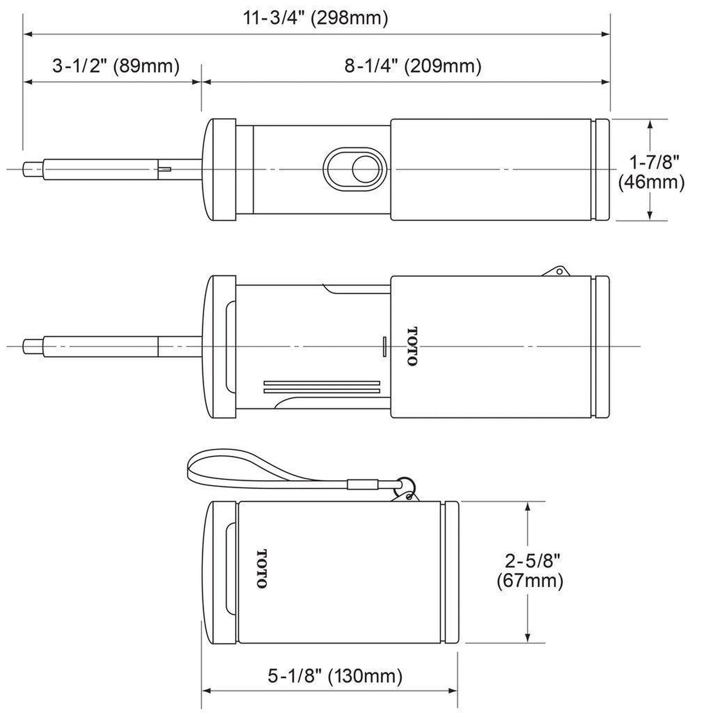 TOTO White Portable Handheld Travel Washlet
