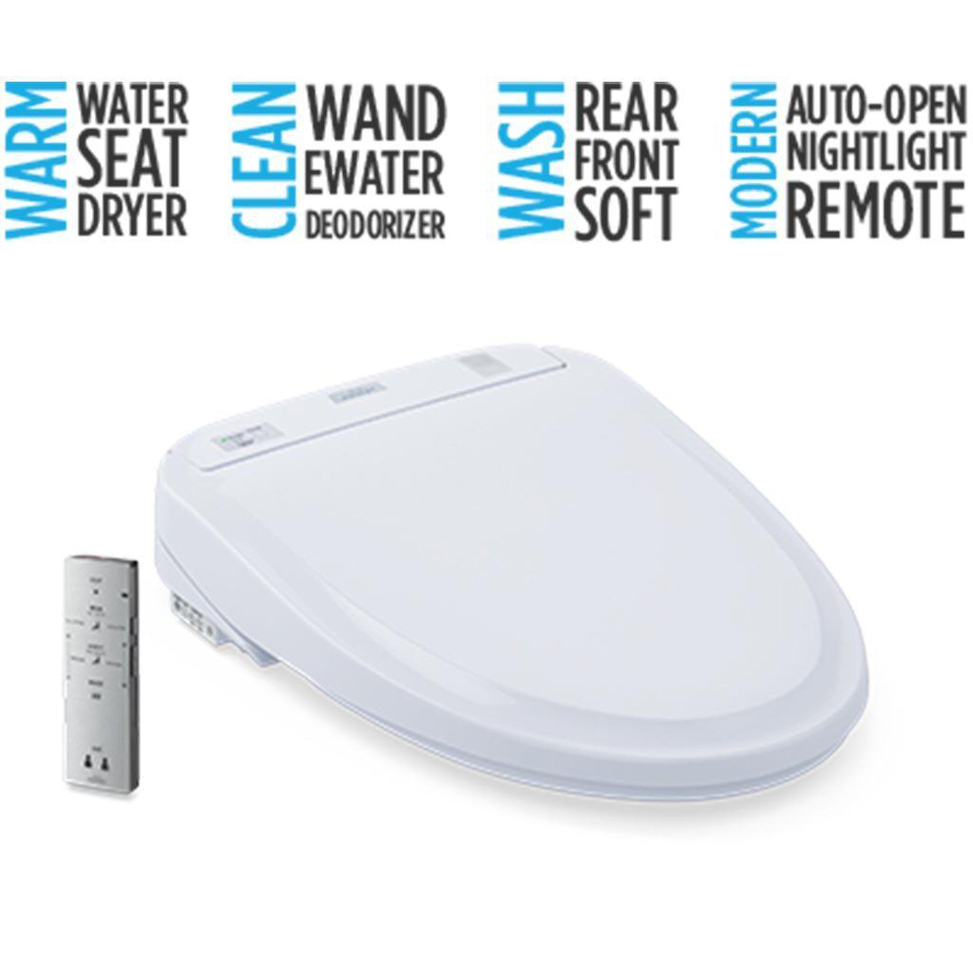 TOTO s350e Washlet Cotton White Electronic Round Toilet Bidet Seat