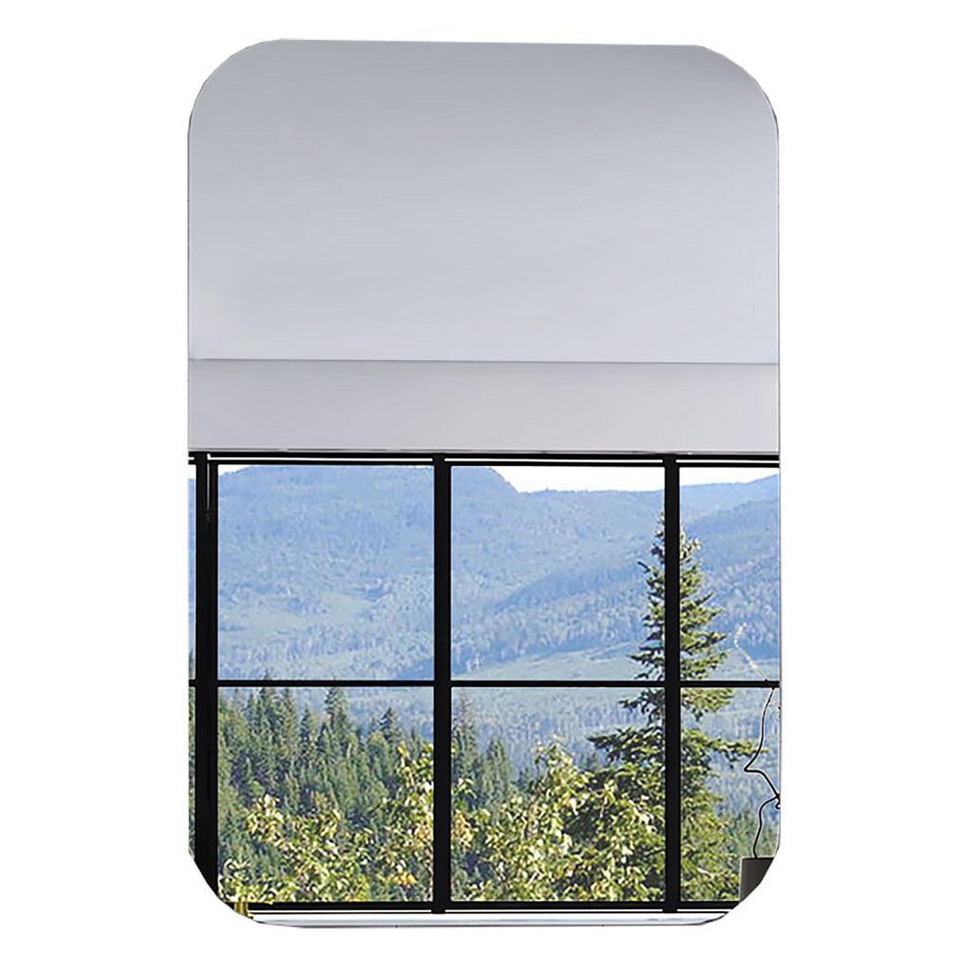 TUHOME Flektar Pompei 24" x 36" Rectangular Frameless Wall-Mounted Mirror With Rounded Edges