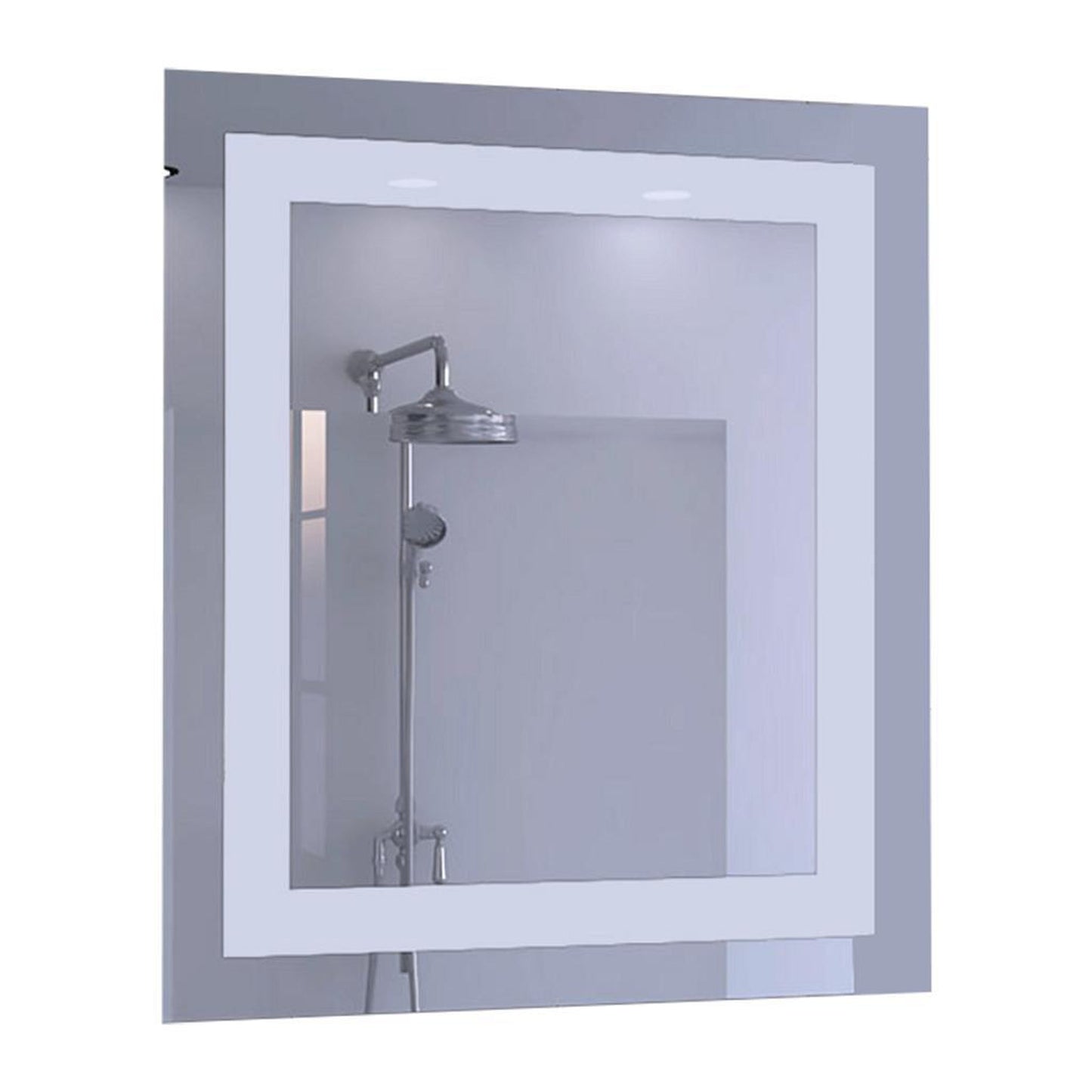 TUHOME Flektar Torino 26" x 30" Rectangular Frameless Wall-Mounted Mirror With Interior Frozen Frame Design