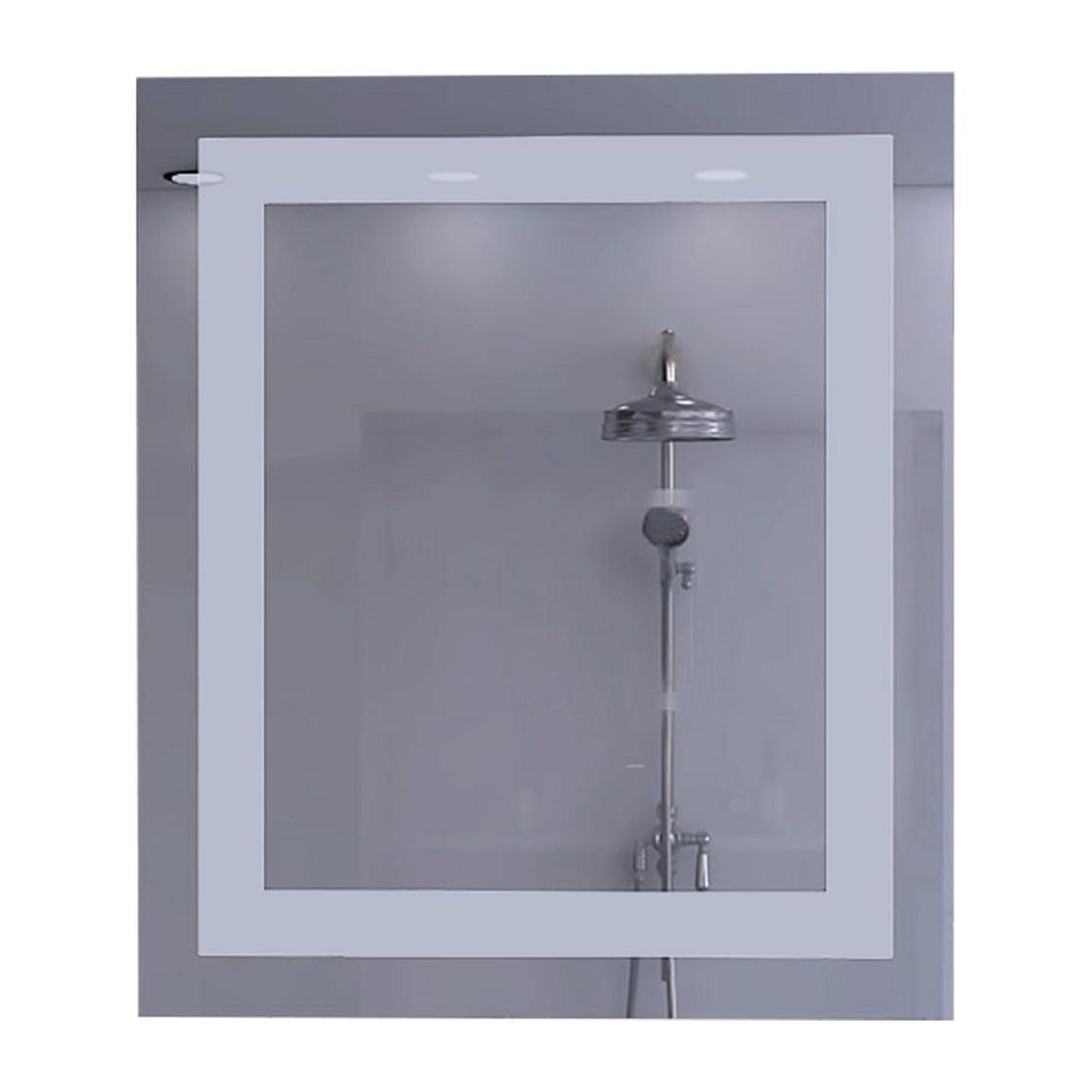 TUHOME Flektar Torino 26" x 30" Rectangular Frameless Wall-Mounted Mirror With Interior Frozen Frame Design