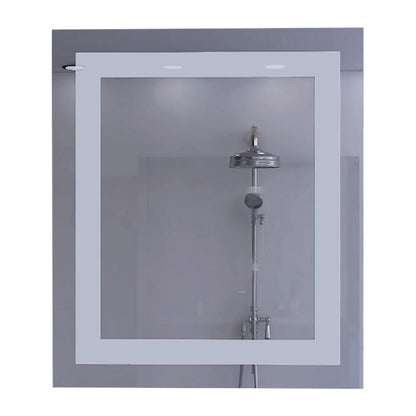 TUHOME Flektar Torino 26" x 30" Rectangular Frameless Wall-Mounted Mirror With Interior Frozen Frame Design