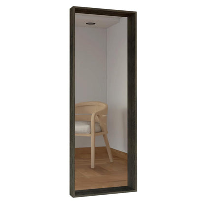 TUHOME Flektar Trento 22" x 59" Rectangular Framed Wall-Mounted Mirror in Espresso Wood Finish