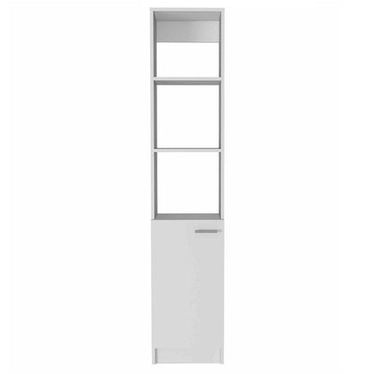 TUHOME Malaga 63" White Freestanding Linen Cabinet With 3 Open Shelves