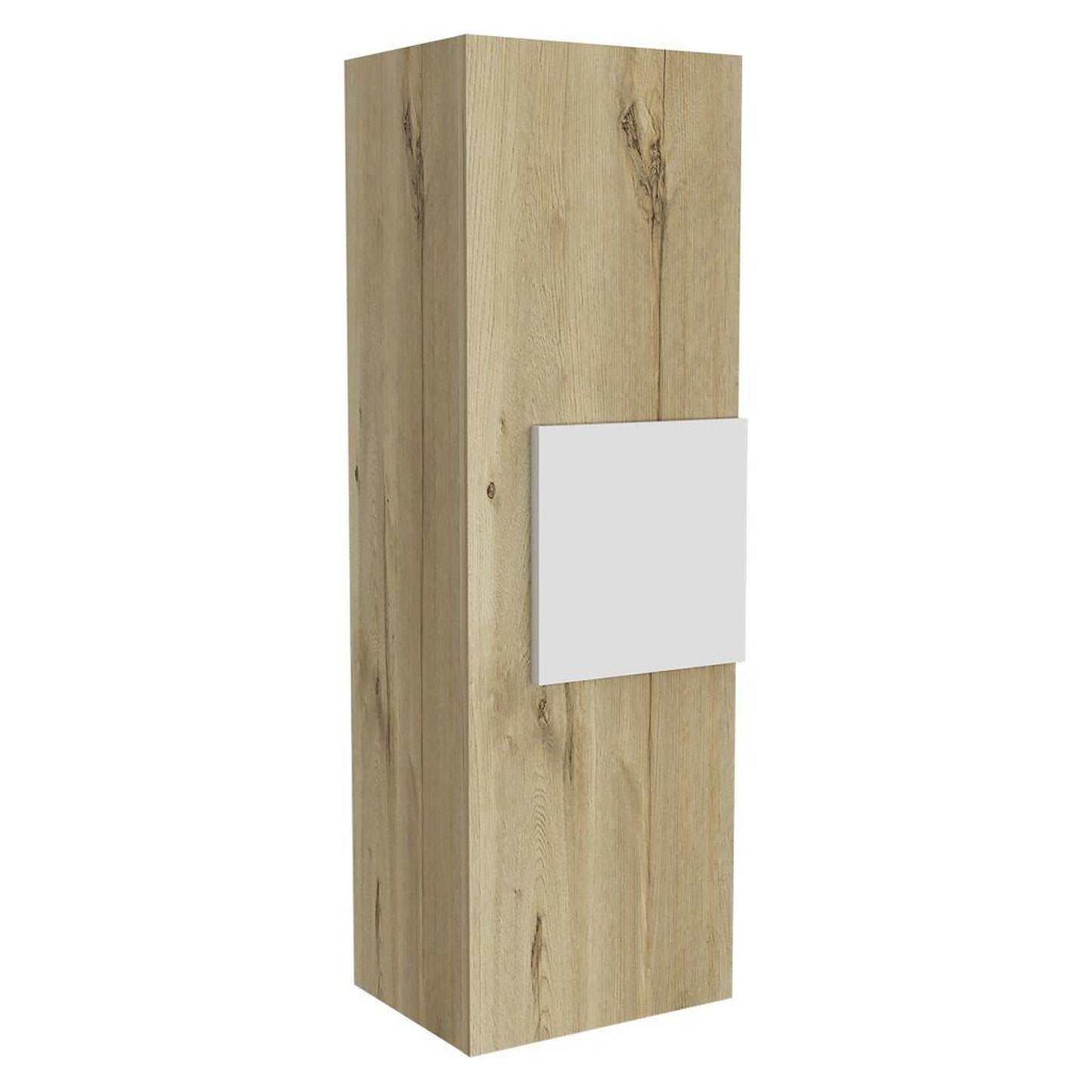 TUHOME Vanguard 38" Light Oak Wall-Mounted Cabinet With White Center Panel