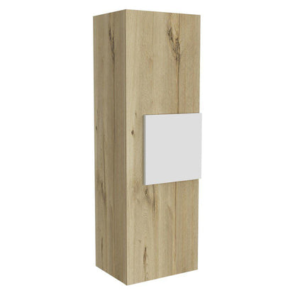 TUHOME Vanguard 38" Light Oak Wall-Mounted Cabinet With White Center Panel