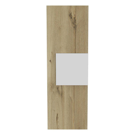 TUHOME Vanguard 38" Light Oak Wall-Mounted Cabinet With White Center Panel