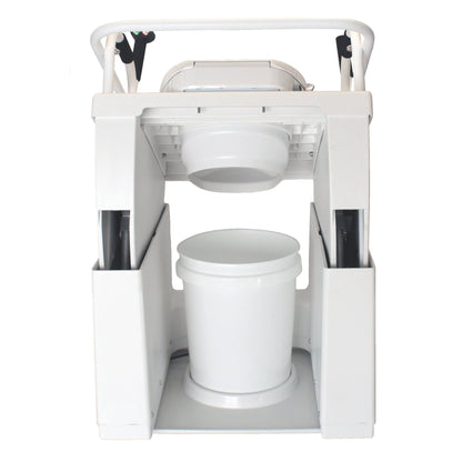 Throne Buttler 37" Powered Bedside Toilet Lift With 26" Standard Handle Bar, Upgraded Soft Close Toilet Seat and Commode Conversion Kit