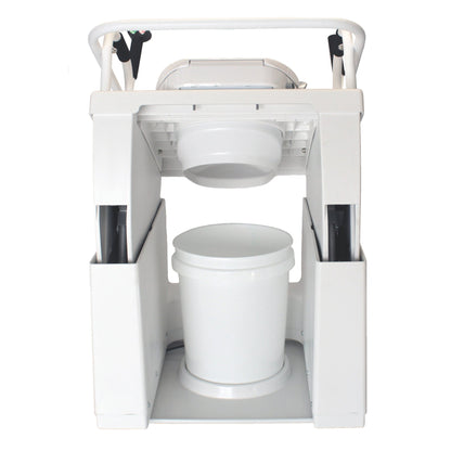 Throne Buttler 37" Powered Bedside Toilet Lift With 28" Wide Handle Bar, Upgraded Soft Close Toilet Seat and Commode Conversion Kit