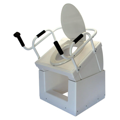 Throne Buttler 37" Powered Toilet Lift Chair With 26" Standard Handle Bar and Upgraded Soft Close Toilet Seat