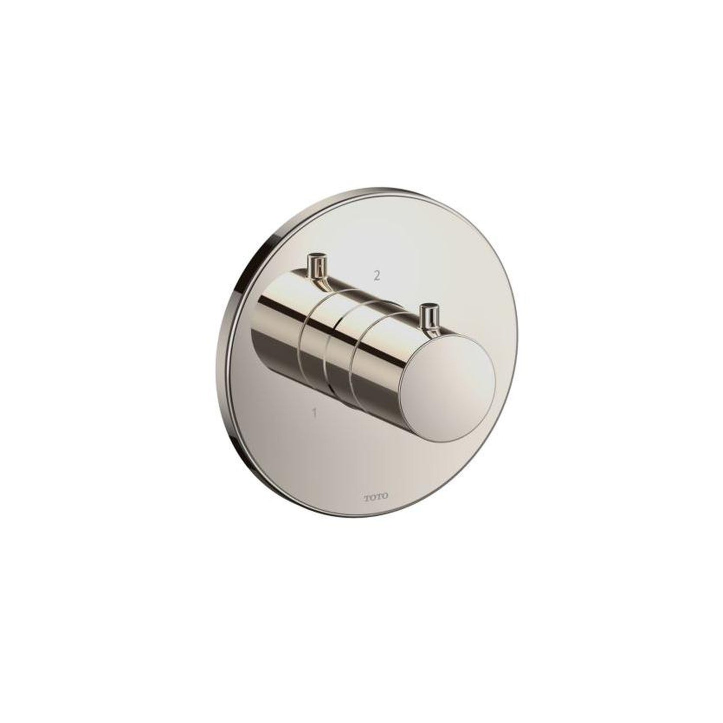 Toto 2WAY Polished Nickel Div Trim W/O Off,G,Round