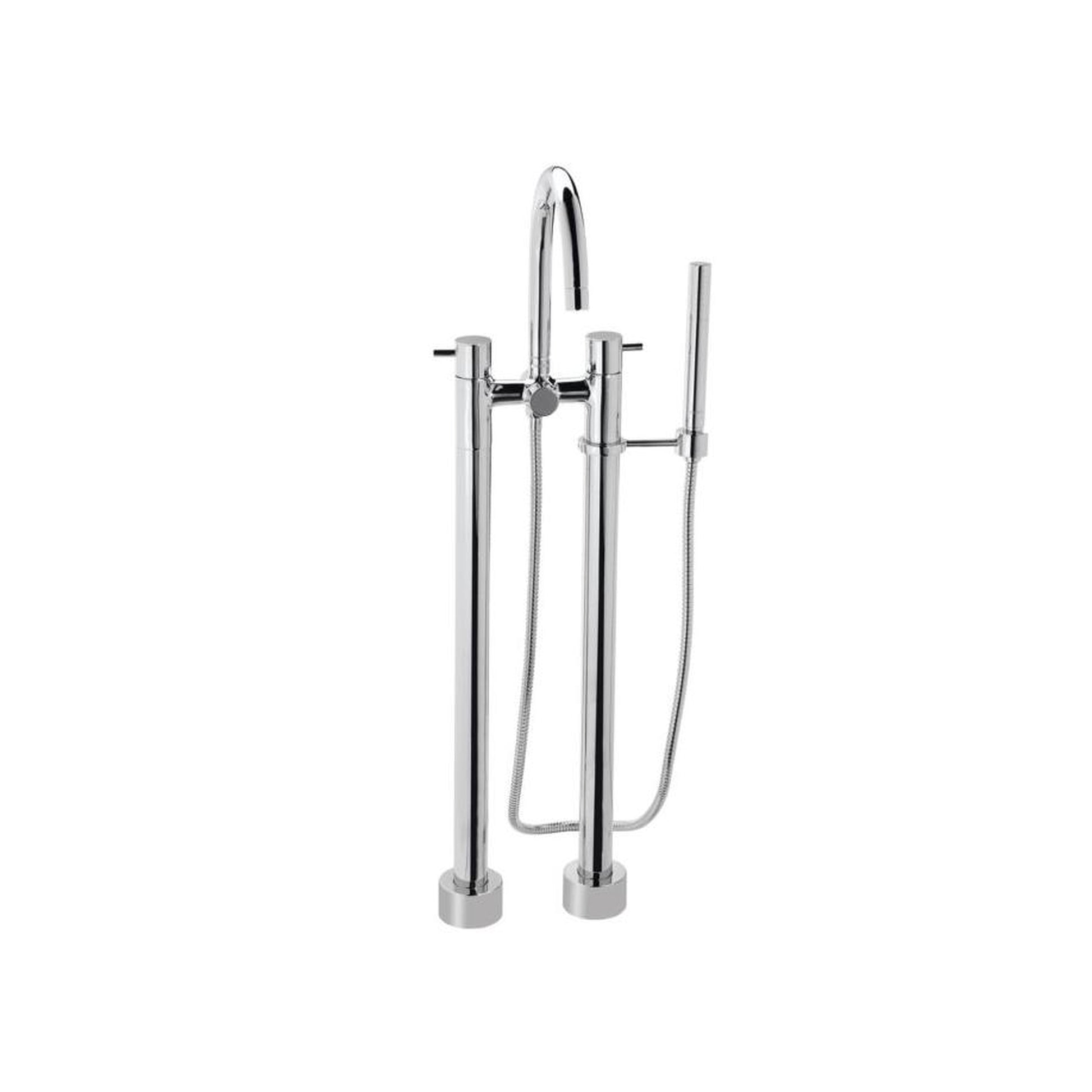 Toto Double-Handle Freestanding Tub Brushed Nickel