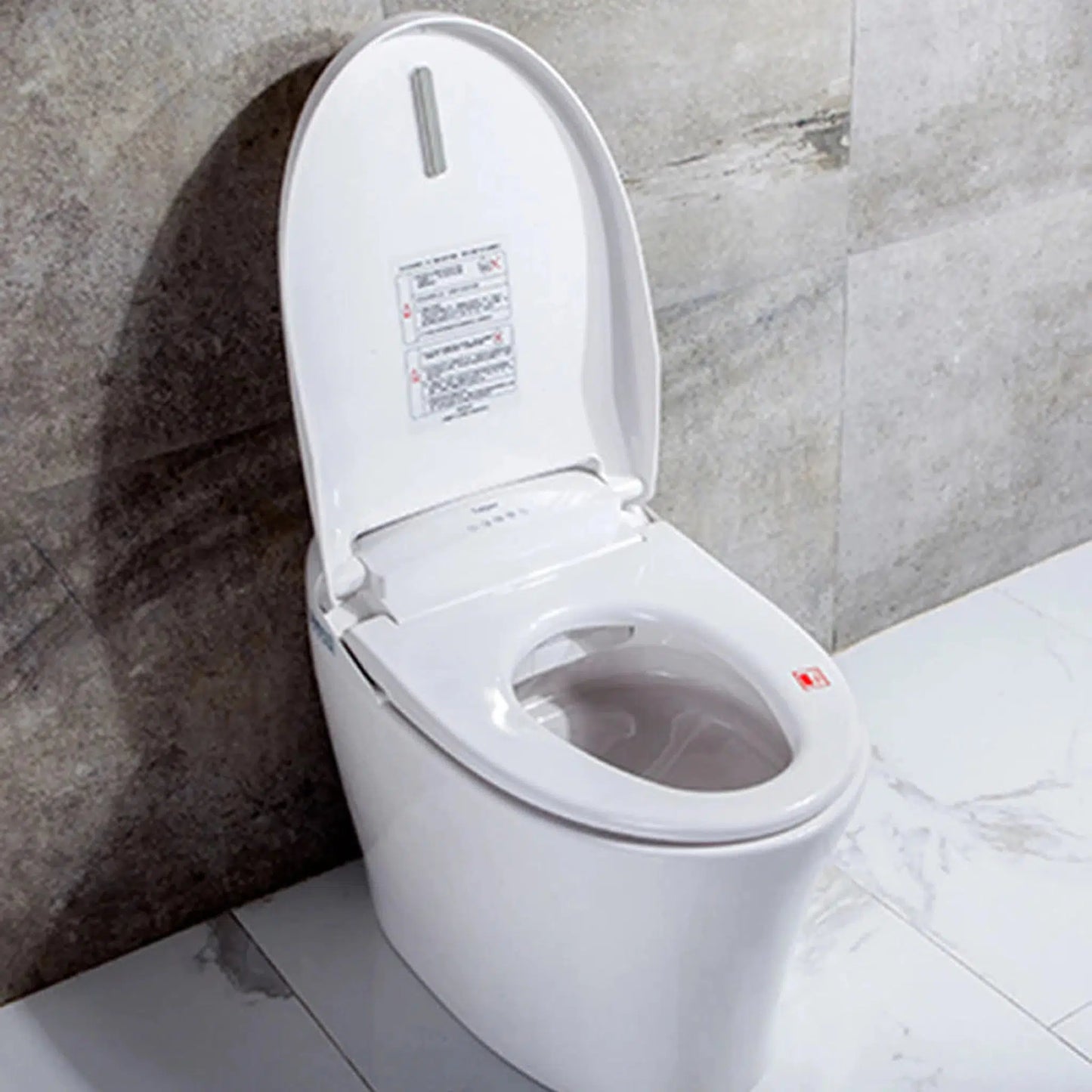 Trone Aquatina White Elongated Electronic Luxury Toilet With Integrated Bidet