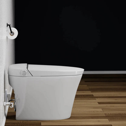 Trone Chiaro White Elongated Electronic Luxury Toilet With Integrated Bidet