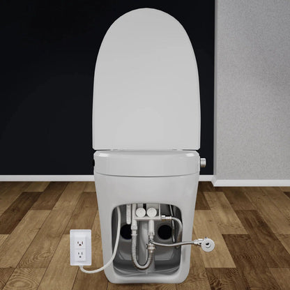 Trone Chiaro White Elongated Electronic Luxury Toilet With Integrated Bidet