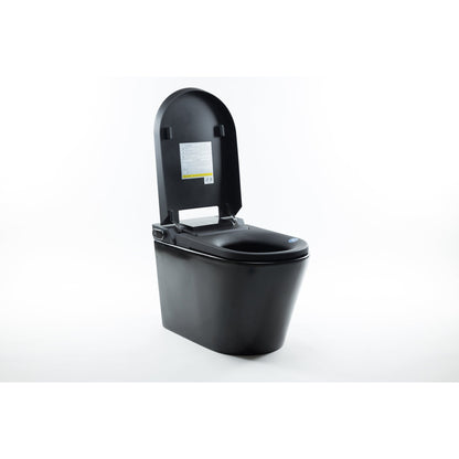 Trone Nobelet Elongated Matte Black Luxury Toilet With Smart Bidet and Remote Control