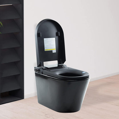 Trone Nobelet Elongated Matte Black Luxury Toilet With Smart Bidet and Remote Control