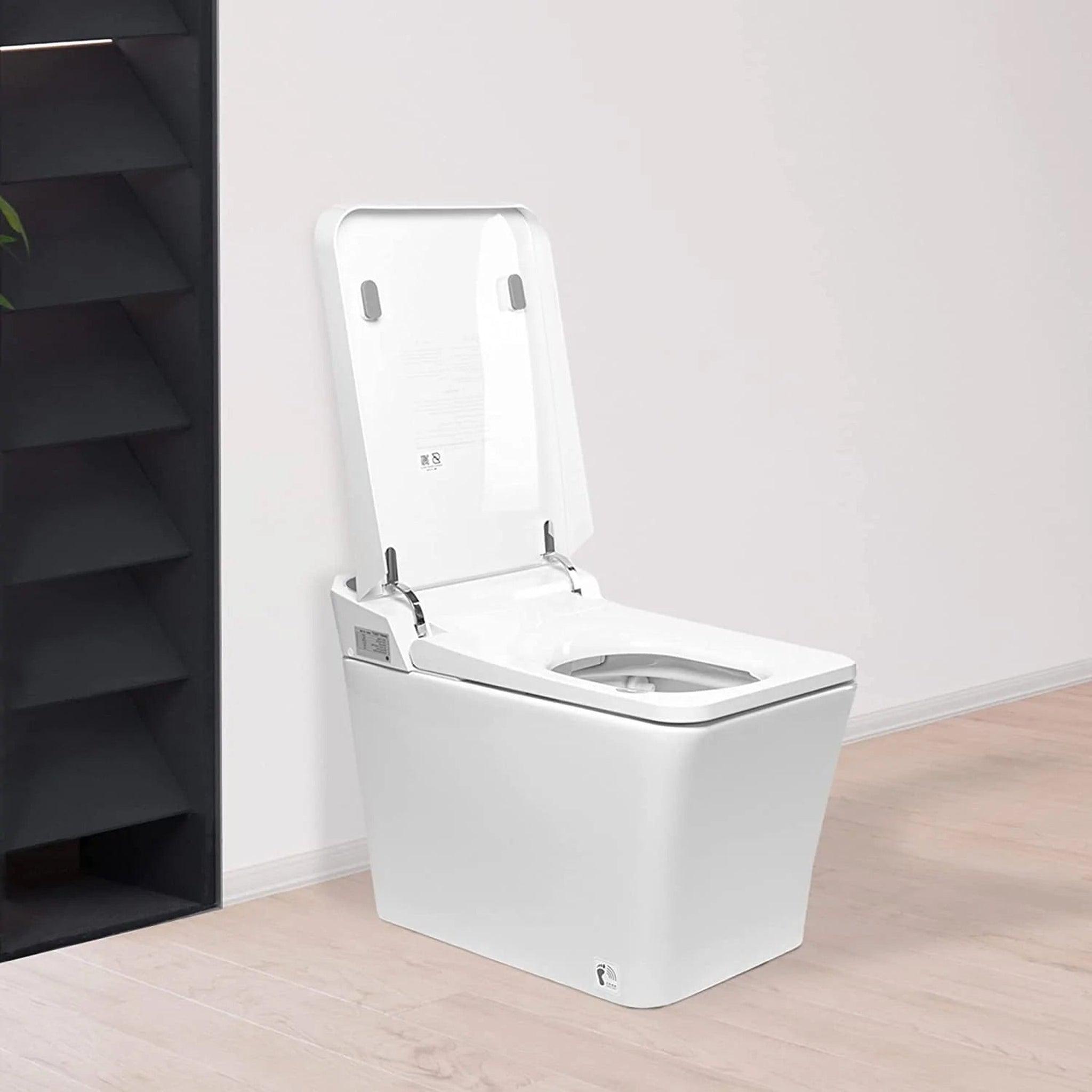 Trone Tahum Elongated White Luxury Toilet With Smart Bidet And Remote