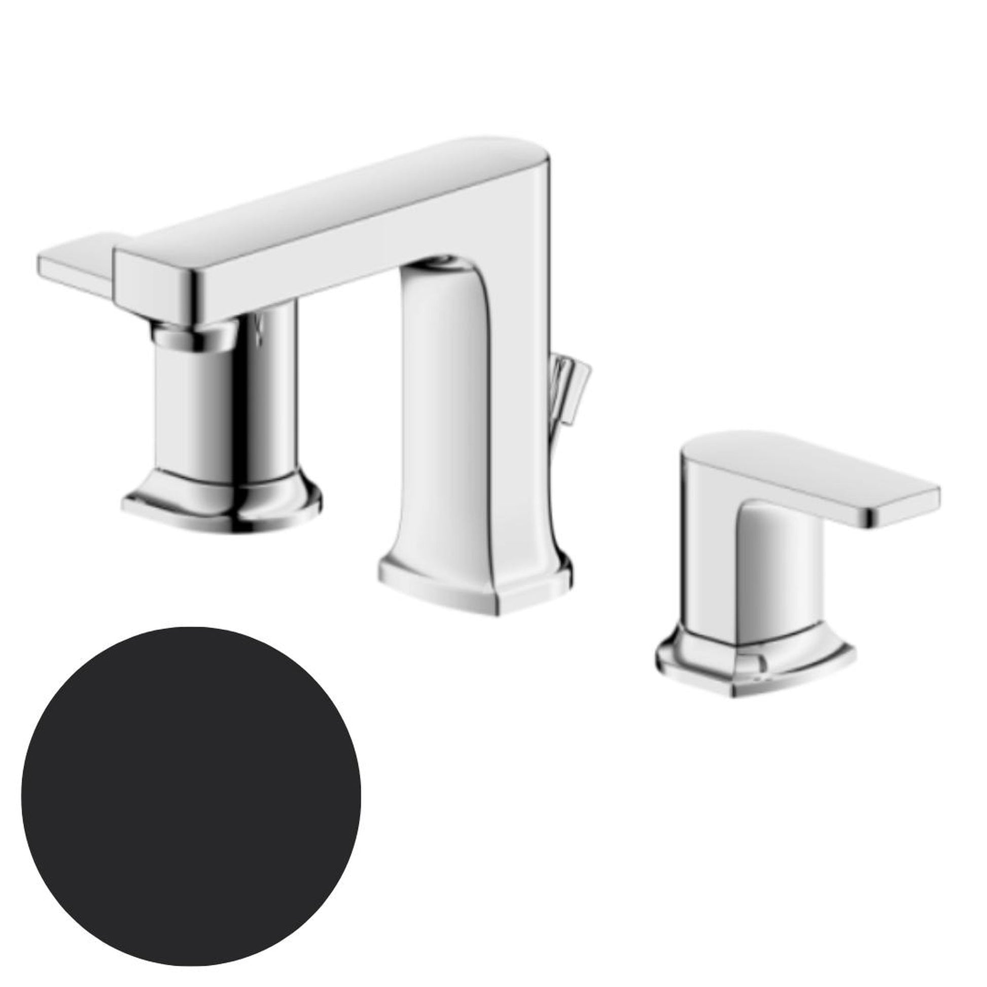 Ultra Faucets Dean Collection Two-Handle Widespread Matte Black Lavatory Faucet