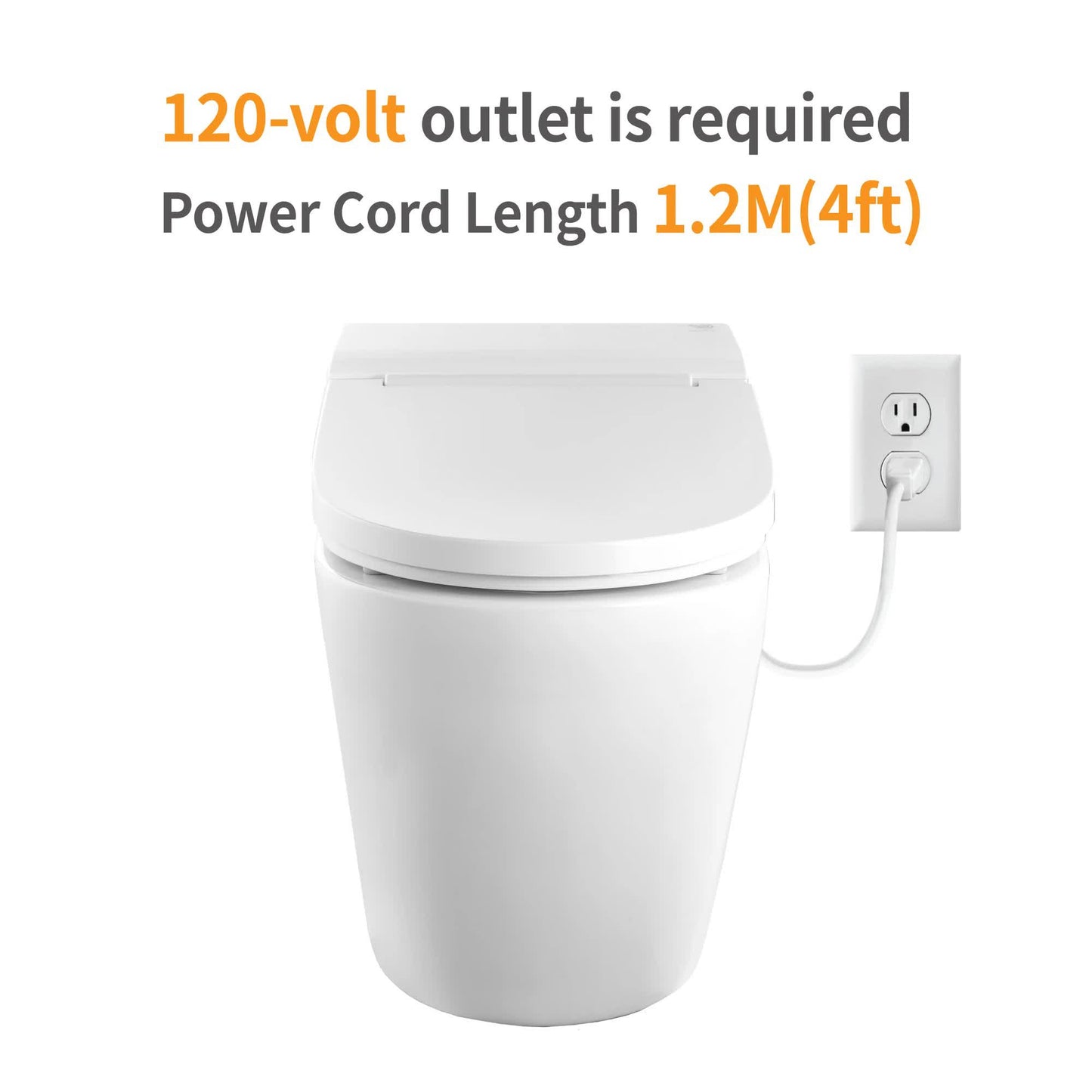 VOVO Stylement TCB 8100W Electric Integrated Smart Bidet Toilet With Remote Control