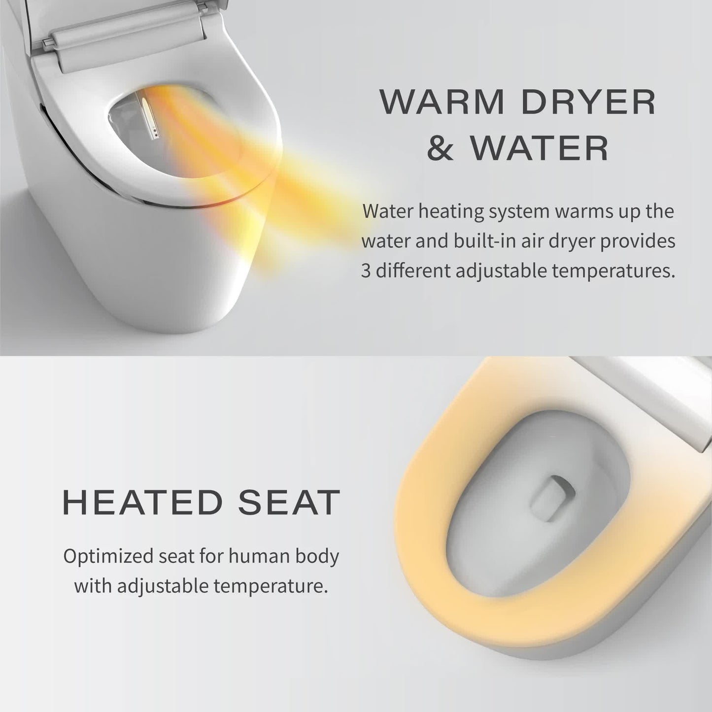 VOVO Stylement TCB 8100W Electric Integrated Smart Bidet Toilet With Remote Control