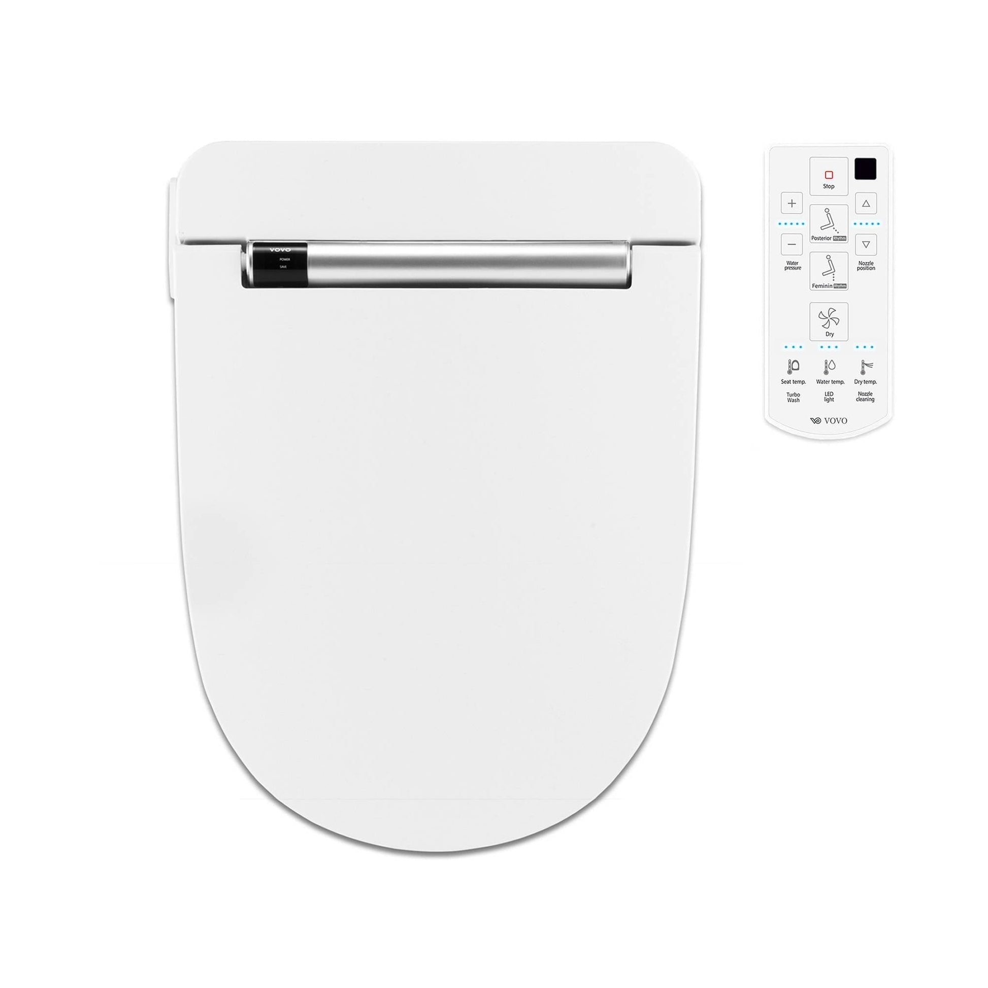 VOVO Stylement VB-4000SE Elongated Electric Premium Smart Bidet Toilet Seat With Wireless Remote Control