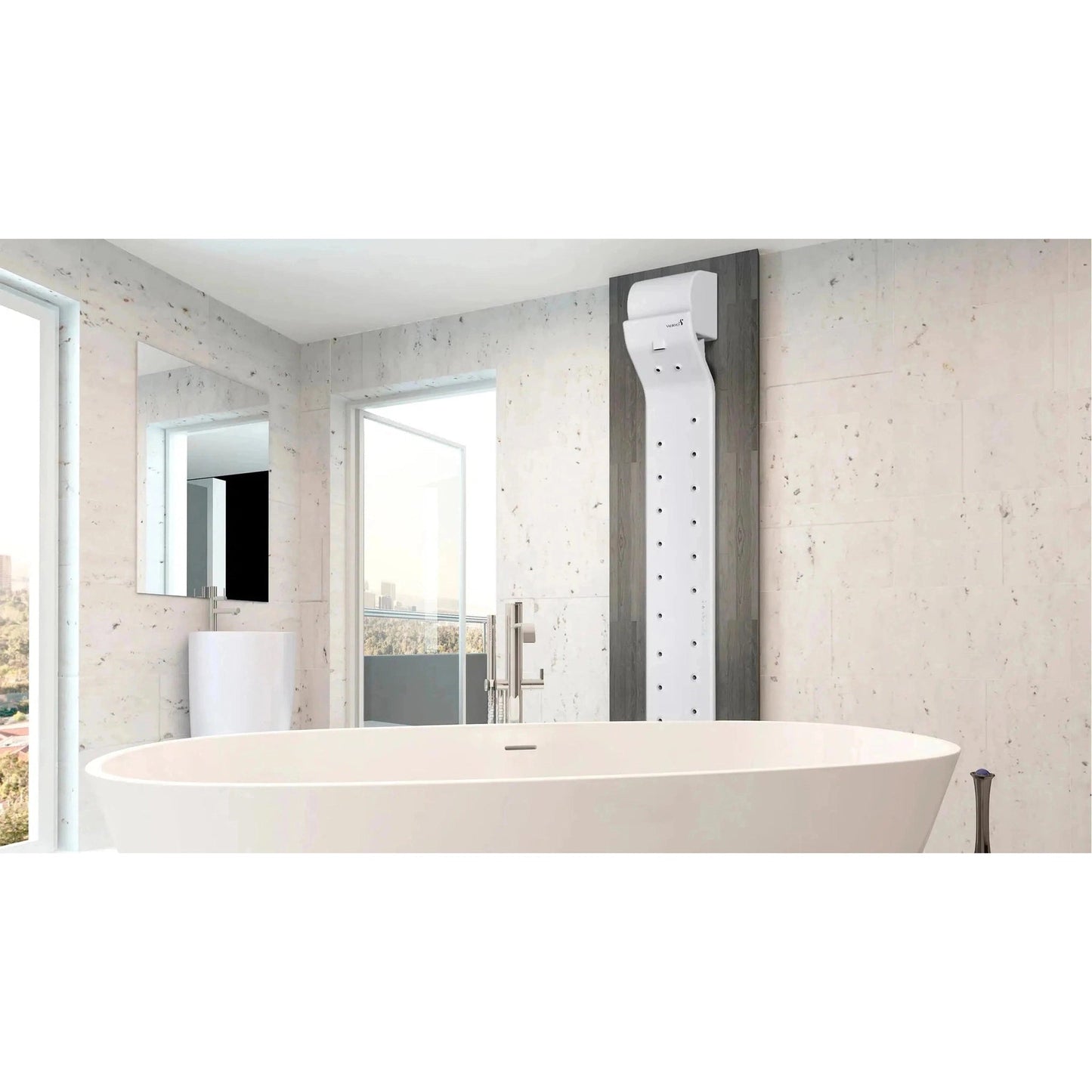 Valiryo 85" Matte White Wall-Mounted Fully Automated Full-Body Dryer