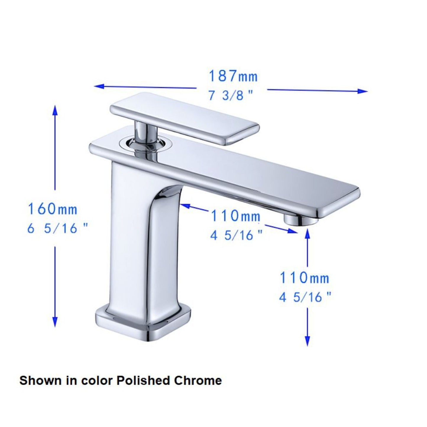 Vanity Art 6" Brushed Nickel Single Hole Modern Bathroom Vessel Sink Faucet