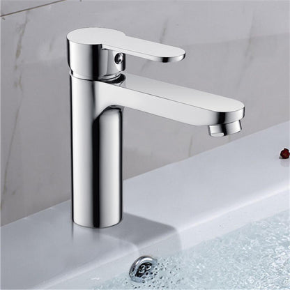 Vanity Art 6" Polished Chrome Single Hole Dazzling Mirror-Like Look Modern Bathroom Vessel Sink Faucet