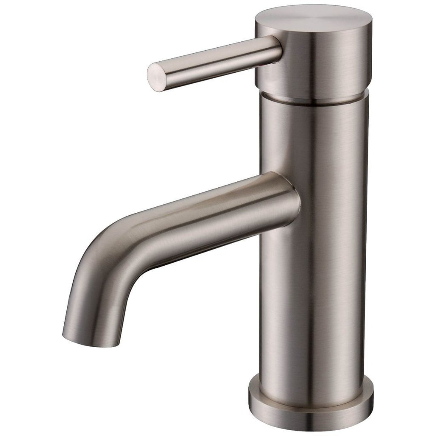 Vanity Art 7" Brushed Nickel Single Hole Modern Bathroom Sink Faucet