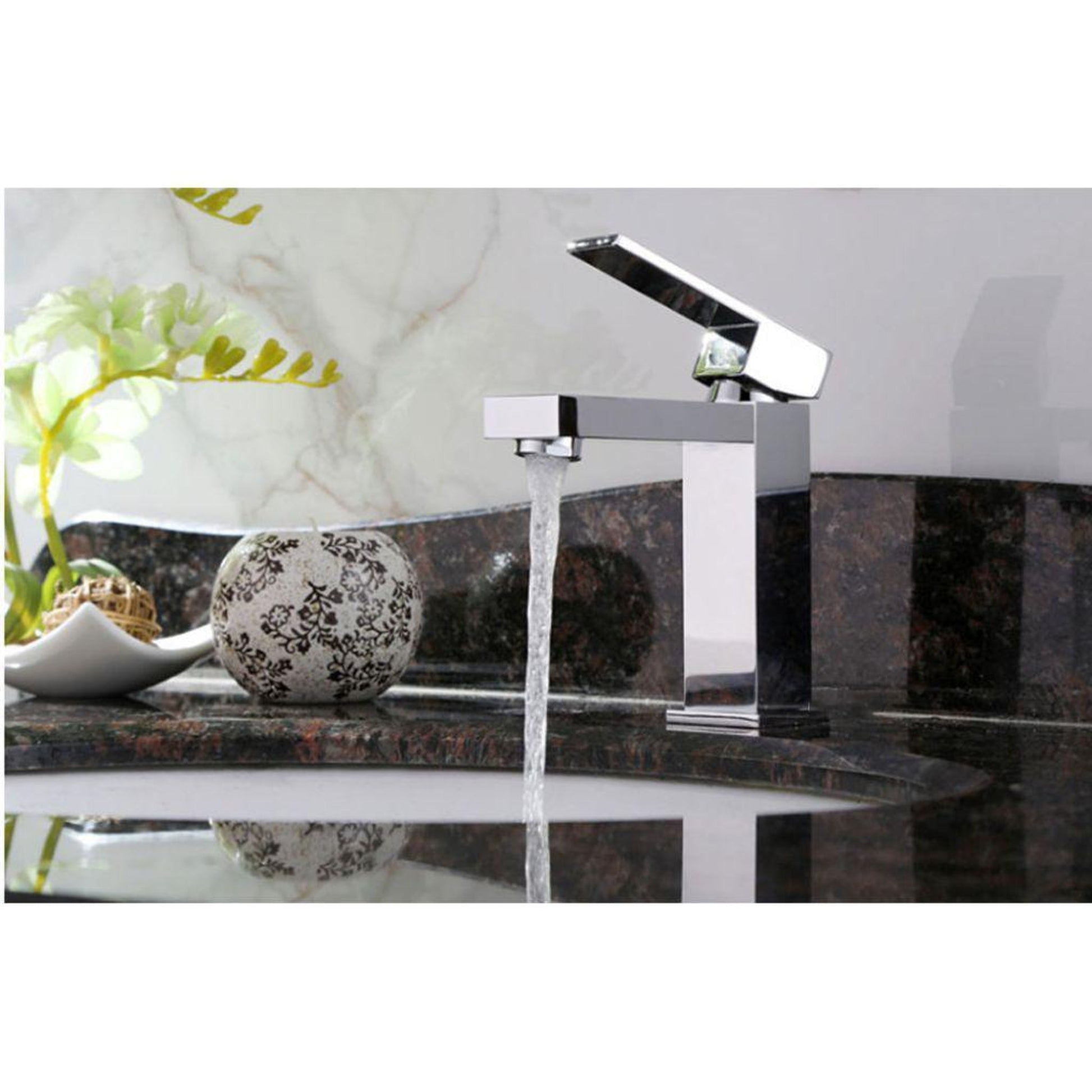 Vanity Art 7" Polished Chrome Single Hole Dazzling Mirror-Like Look Bathroom Vessel Sink Faucet