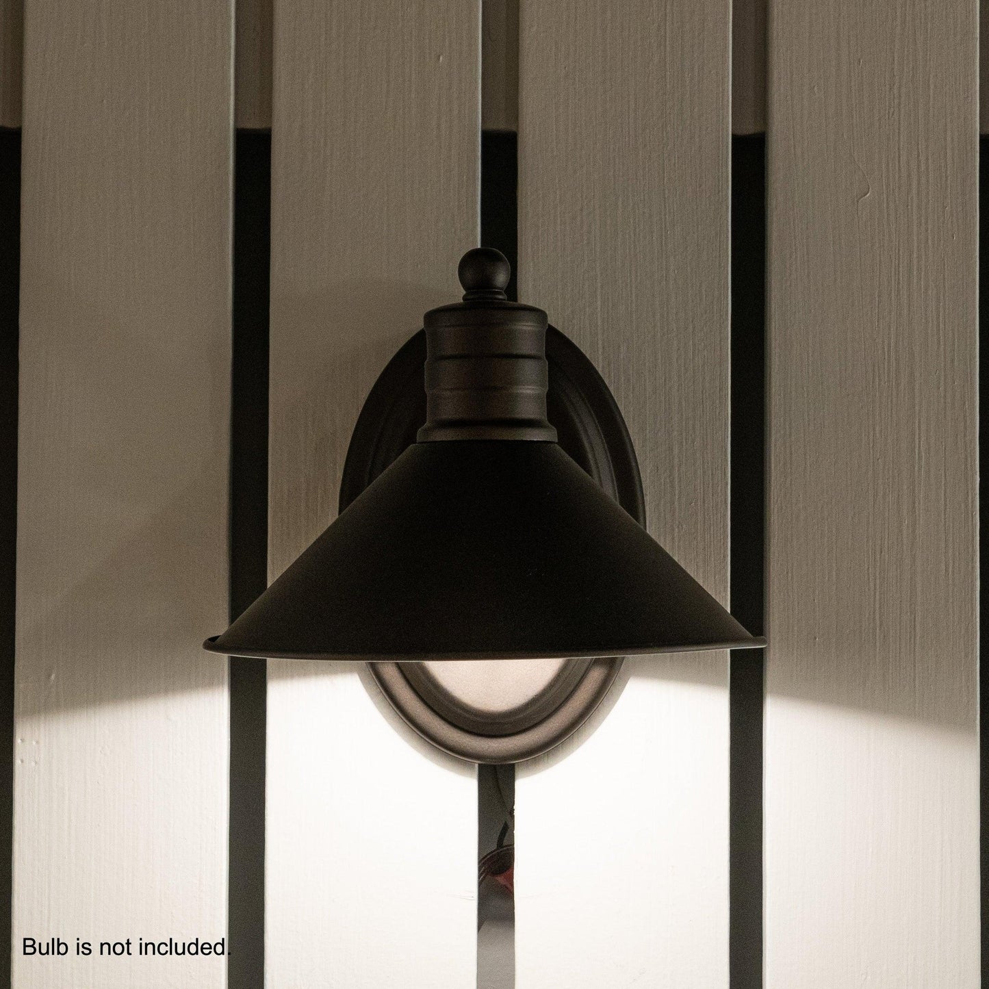 Vaxcel Akron 8" 1-Light Oil Rubbed Bronze and Matte White Vanity Wall Sconce With Metal Shade