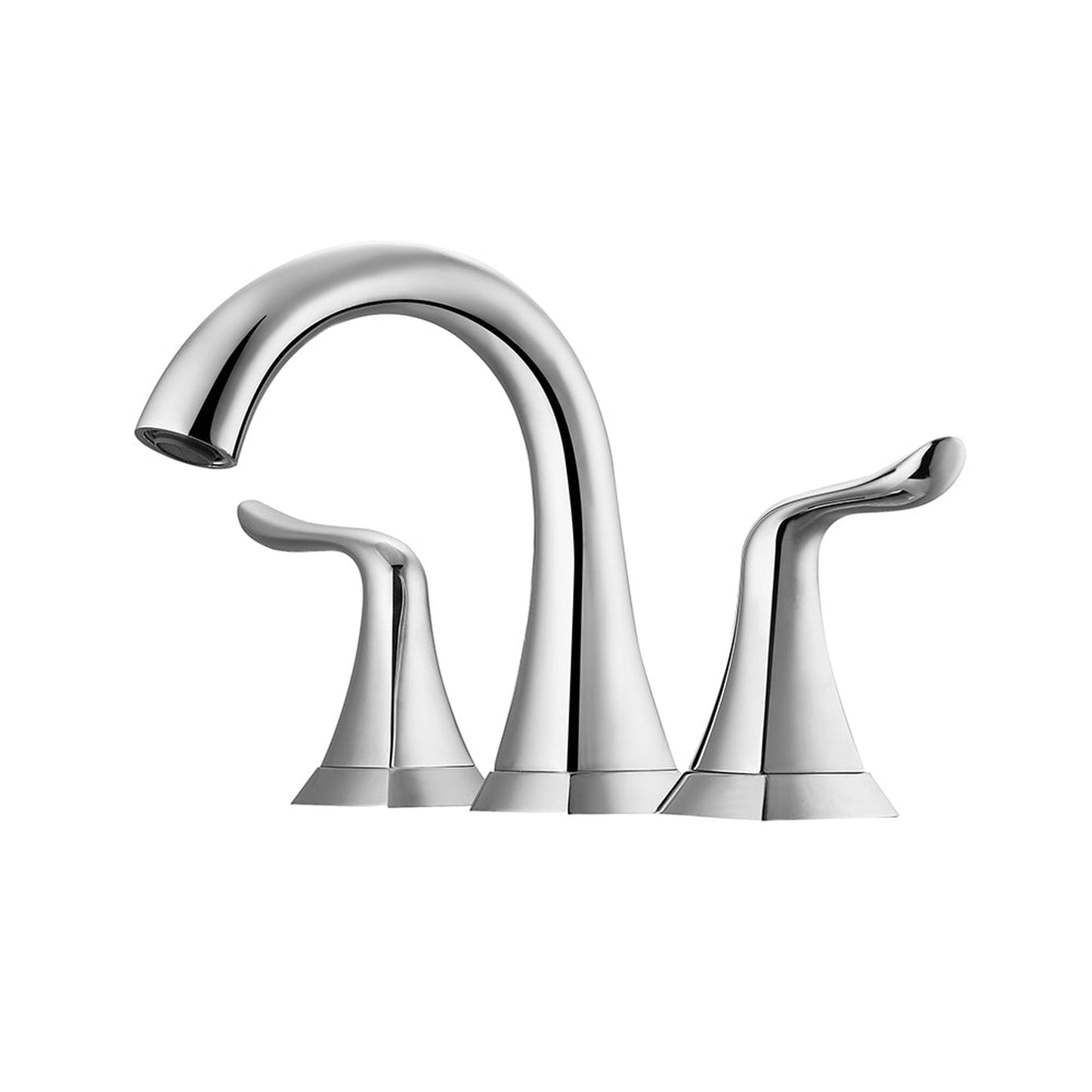 Vinnova Beverly 7" Two Hole Polished Chrome 8" Widespread Low Arc Bathroom Sink Faucet