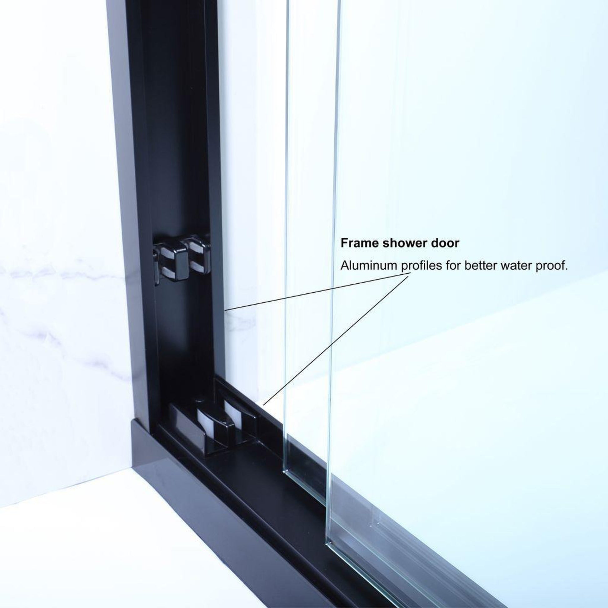 Vinnova Brescia 48" x 76" Brushed Nickel Reversible Double Sliding Bypass Framed Shower Door