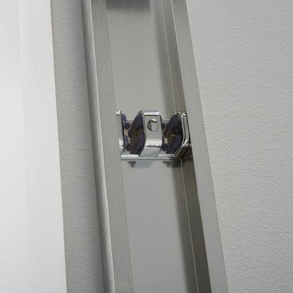 Vinnova Brescia 56" x 76"Brushed Nickel Reversible Double Sliding Bypass Framed Shower Door