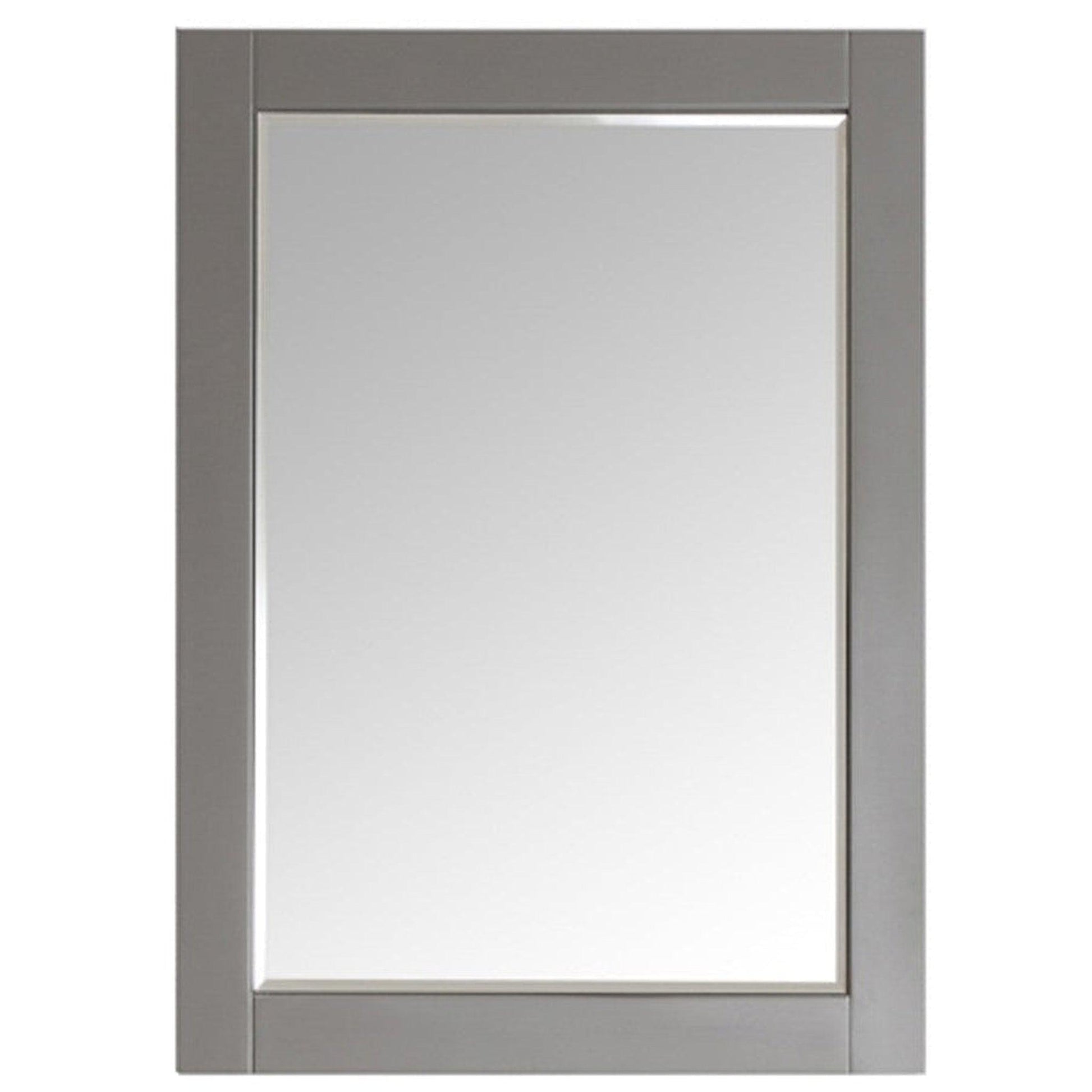 Vinnova Catania 37" Gray Freestanding Single Vanity Set In White Carrara Marble Top With Undermount Ceramic Sink and Mirror