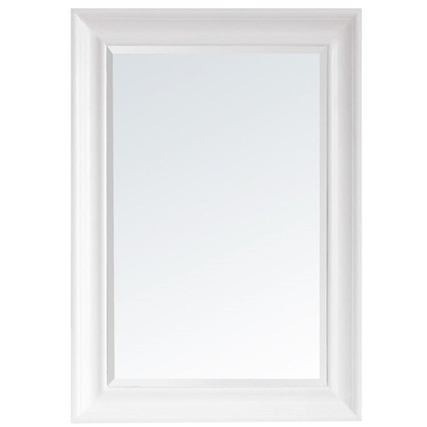 Vinnova Charlotte 36" White Freestanding Single Vanity Set In White Carrara Composite Quartz Stone Top With Undermount Ceramic Sink, Backsplash and Mirror